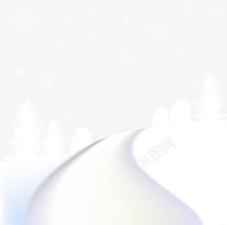 矢量玩雪白色冬季景观高清图片