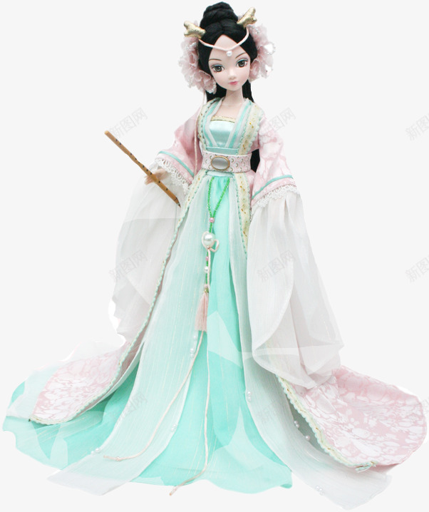 美丽古典美女玩偶png免抠素材_新图网 https://ixintu.com 产品实物 古代 古典 女娃娃 玩具