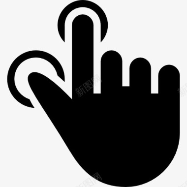 食指和拇指手指手势图标图标