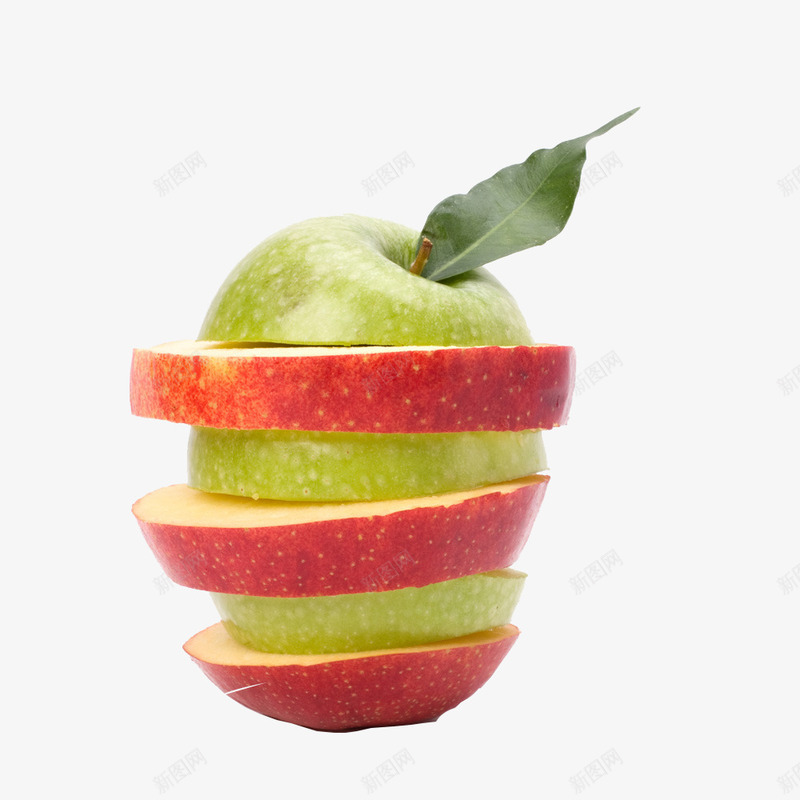 叠在一起的水果png免抠素材_新图网 https://ixintu.com 切开的苹果 新鲜 水果 水果沙拉 红苹果 青苹果