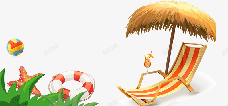 卡通手绘夏季沙滩椅psd免抠素材_新图网 https://ixintu.com 卡通 卡通手绘夏季沙滩椅 夏天 夏季 小草 手绘 沙滩椅