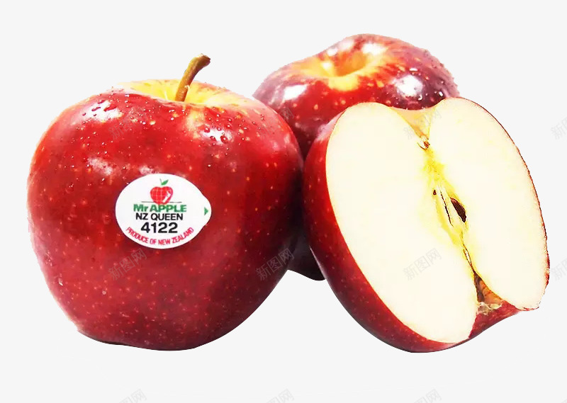 三个进口苹果png免抠素材_新图网 https://ixintu.com 产品实物 水果 生鲜 苹果