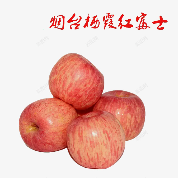 烟台苹果png免抠素材_新图网 https://ixintu.com 新鲜 水果 烟台 甜品 红富士 美食