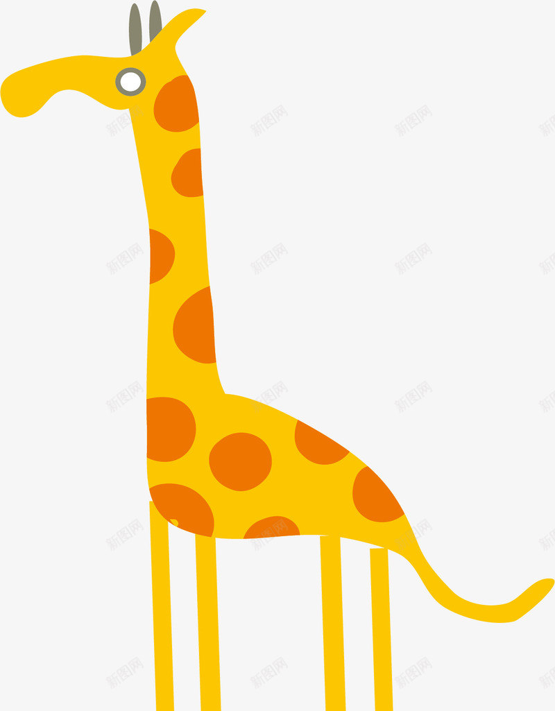 卡通动物png免抠素材_新图网 https://ixintu.com 人偶玩具 动物 卡通动物 卡通手绘 长颈鹿