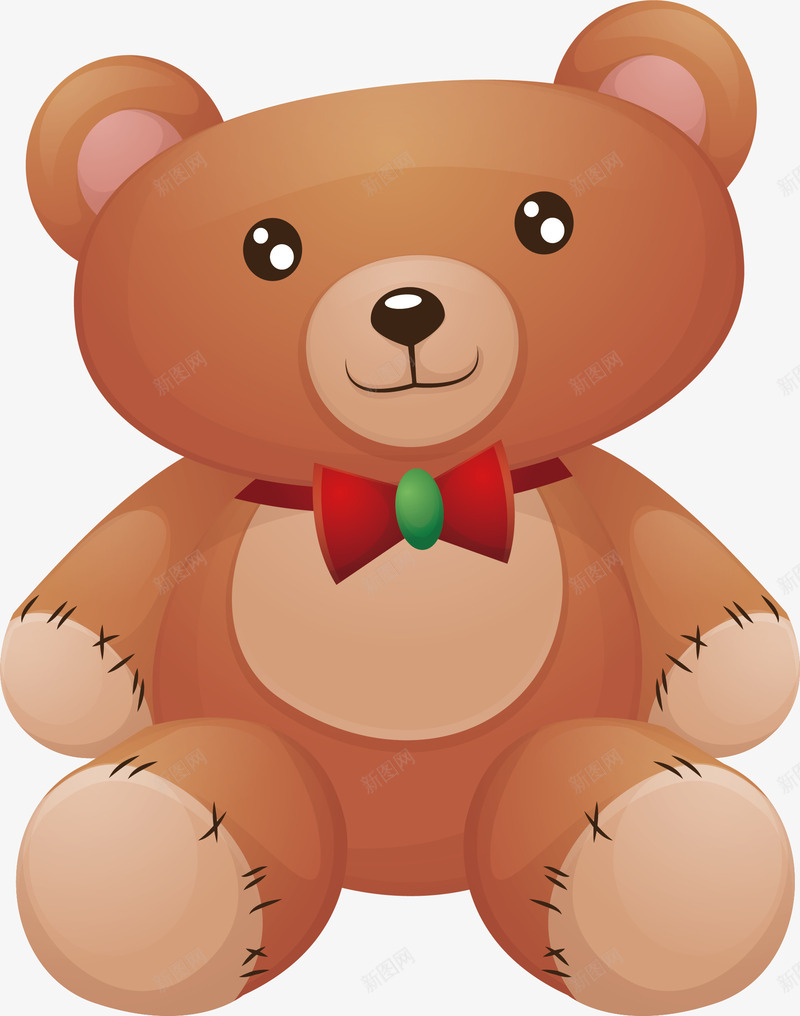 可爱玩具小熊png免抠素材_新图网 https://ixintu.com 可爱小熊 圣诞礼物 棕色小熊 玩具 玩具熊 矢量png