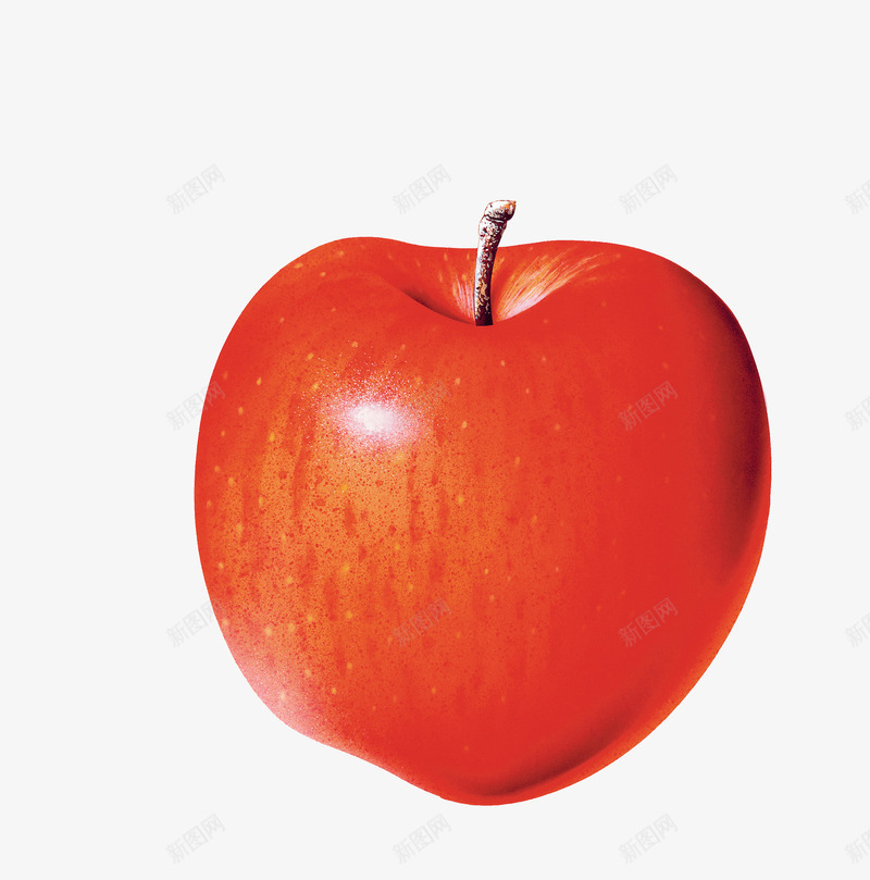 一个苹果png免抠素材_新图网 https://ixintu.com 果实 水果 红色 苹果 蔬菜 食物