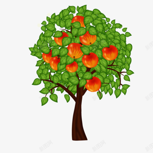 大大的苹果苹果树png免抠素材_新图网 https://ixintu.com 大大的苹果树 大树 果树 苹果树