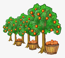 手绘果树png免抠素材_新图网 https://ixintu.com Q版苹果树 卡通 合集 手绘 果树 橘子树 苹果树