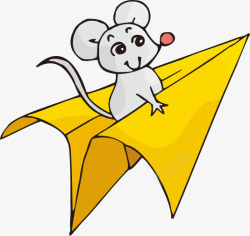 坐在锦鲤上的老鼠坐在纸飞机上的老鼠高清图片