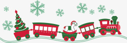 圣诞火车卡通圣诞节火车高清图片