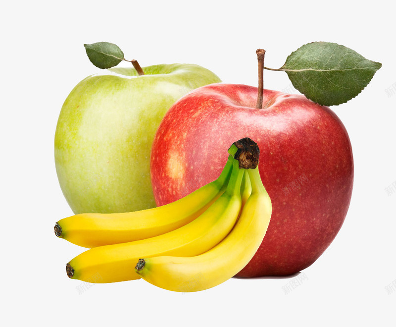 苹果和香蕉png免抠素材_新图网 https://ixintu.com 红苹果 苹果 青苹果 香蕉