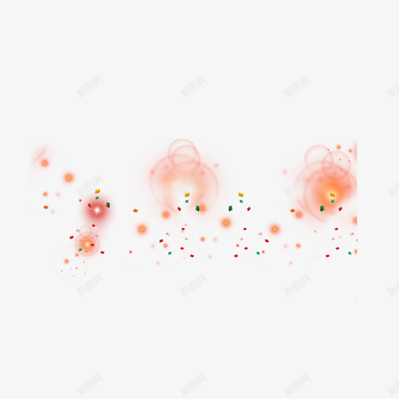 漂浮光电png免抠素材_新图网 https://ixintu.com 发光 圆形光晕 橙色 酷炫