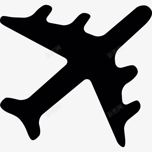 黑色的飞机图标png_新图网 https://ixintu.com 剪影 运输 飞机 飞机旅行 飞行