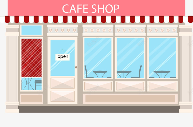 cafe商店图标矢量图ai_新图网 https://ixintu.com shop 商店 图标 店铺 店面 矢量图