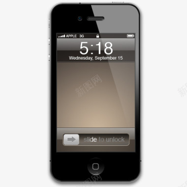 苹果iphone4手机红色图标图标