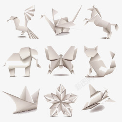 折纸鸟素材