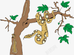 树木和蛇组图素材