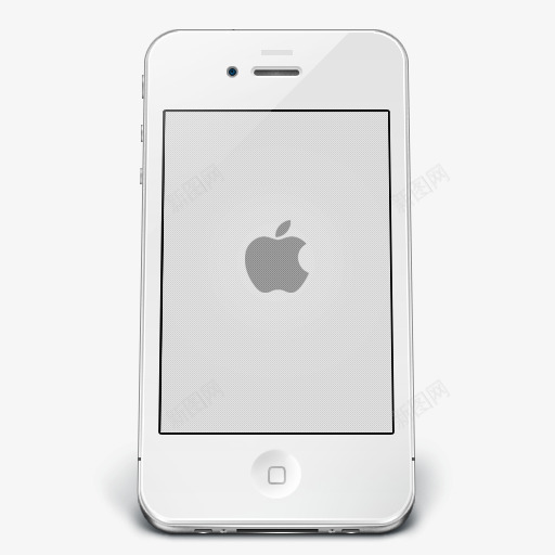 白色的苹果iPhone4icons图标png_新图网 https://ixintu.com Apple White iPone4 iphone 白色的 苹果