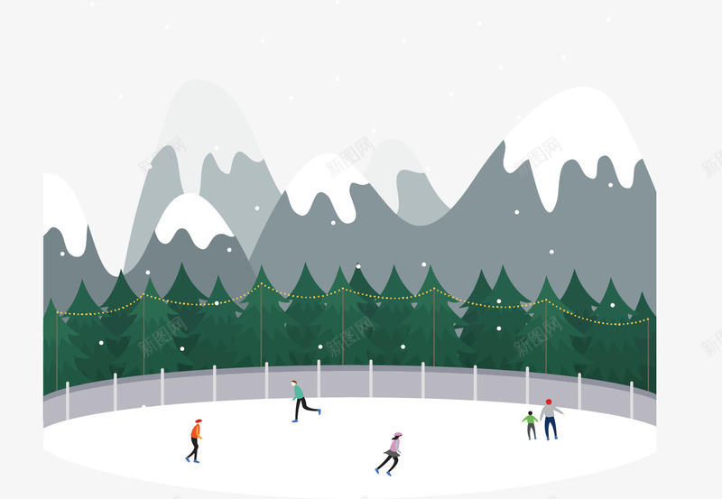 滑冰儿童冬季旅游png免抠素材_新图网 https://ixintu.com 儿童 冬季 冬季旅游 滑冰