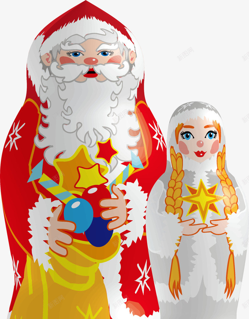 圣诞节圣诞老人套娃png免抠素材_新图网 https://ixintu.com 创意套娃 喜庆 圣诞老人套娃 圣诞节套娃 玩具套娃 童趣