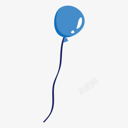 儿童节蓝色氢气球矢量图素材