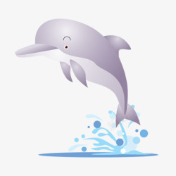 紫色海豚素材