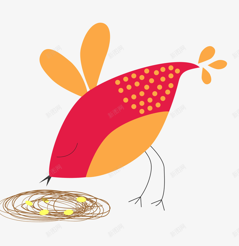 做鸟巢的小鸟png免抠素材_新图网 https://ixintu.com 卡通手绘 小鸟 鸟叫 鸟窝