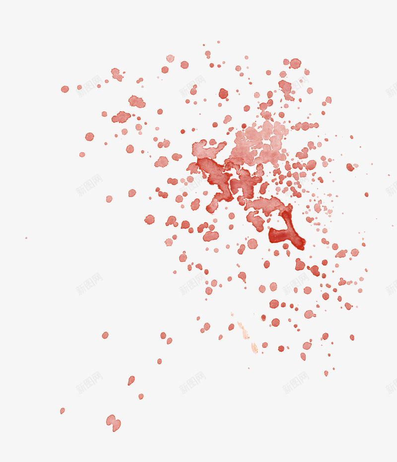手绘红色水彩喷溅png免抠素材_新图网 https://ixintu.com 卡通 喷溅 手绘 水墨 水墨喷溅 水彩 流血 红色 血液