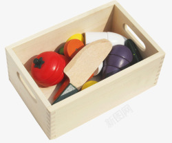 玩具胡萝卜木质玩具箱高清图片