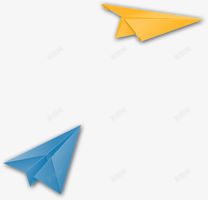 手绘彩色可爱折纸飞机png免抠素材_新图网 https://ixintu.com 可爱 彩色 飞机
