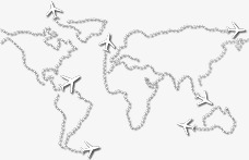 飞机路线图地图高清图片