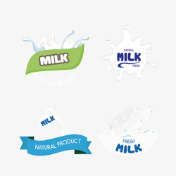牛奶装饰矢量图素材