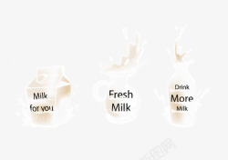 牛奶喷溅矢量图素材
