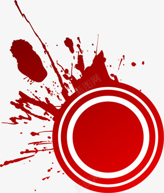 红色喷溅色彩圆环电商png免抠素材_新图网 https://ixintu.com 喷溅 红色 色彩 设计