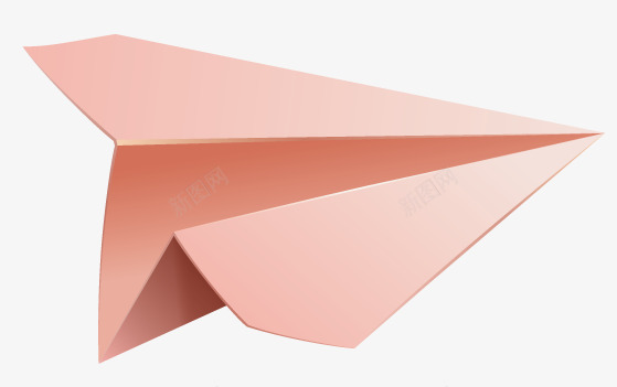 粉色折叠飞机png免抠素材_新图网 https://ixintu.com 折叠 粉色 飞机