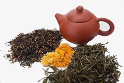 茶壶茶叶素材