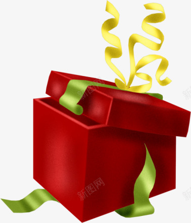 卡通红色礼物盒png免抠素材_新图网 https://ixintu.com 卡通手绘 礼物 礼物盒丝带 红色盒子