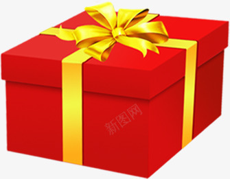 红色礼盒黄色丝带礼物png免抠素材_新图网 https://ixintu.com 丝带 礼物 礼盒 红色 黄色