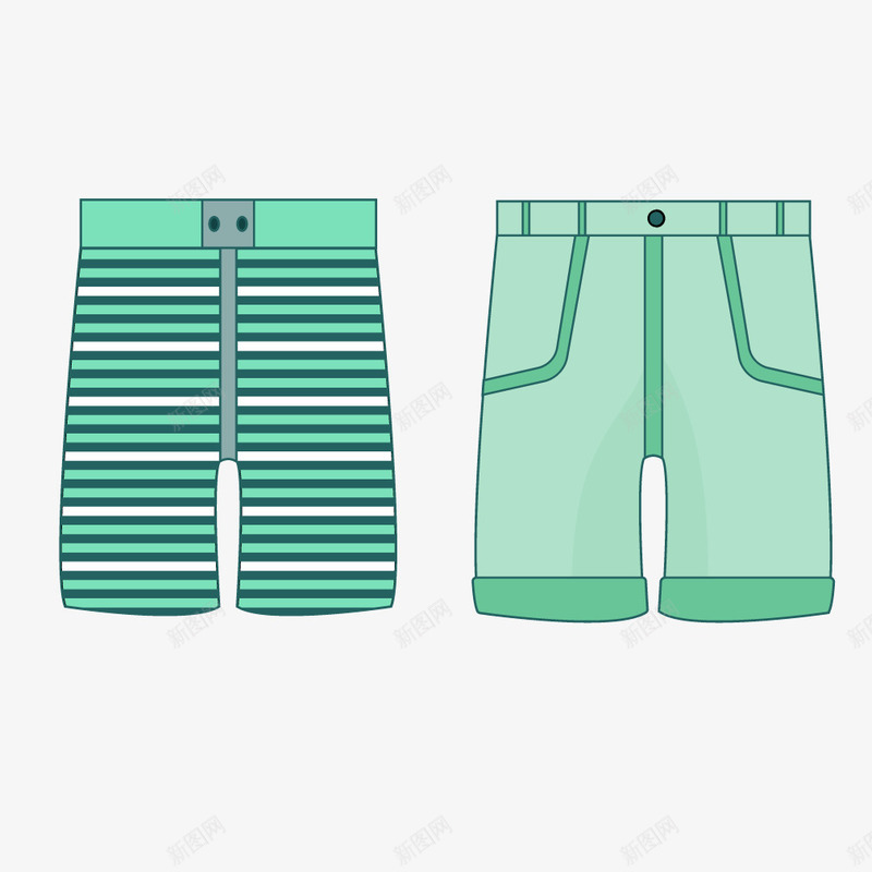 绿色男士夏季短裤png免抠素材_新图网 https://ixintu.com 夏季 男士 短裤 绿色