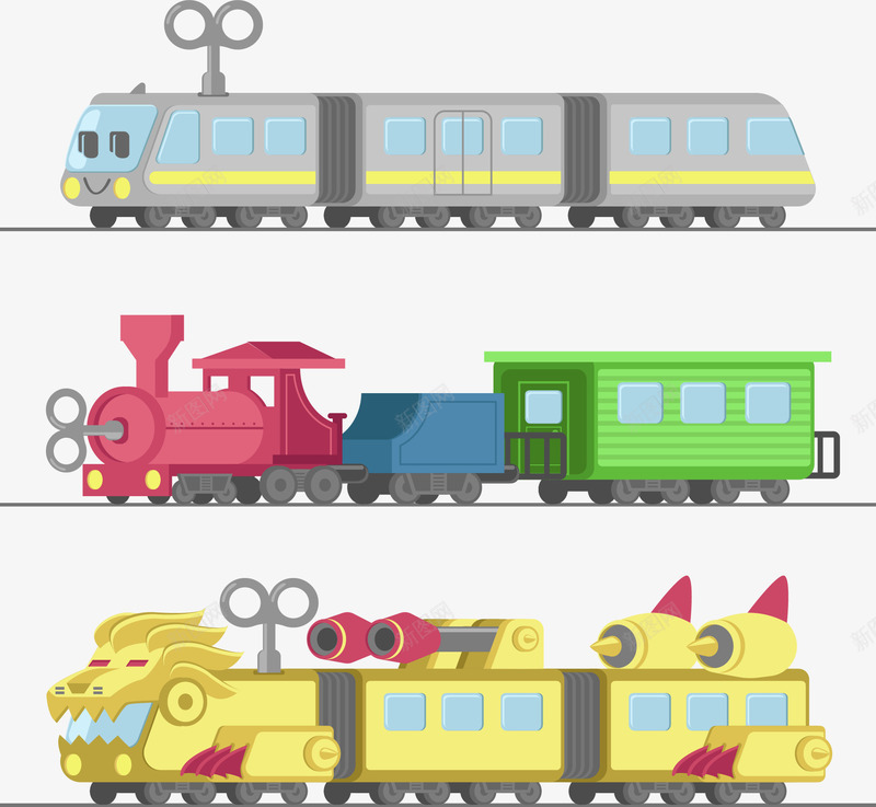 发条玩具火车png免抠素材_新图网 https://ixintu.com 儿童节礼物 发条玩具 小火车 玩具火车