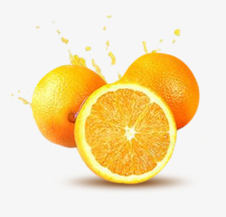喷溅的橙子素材