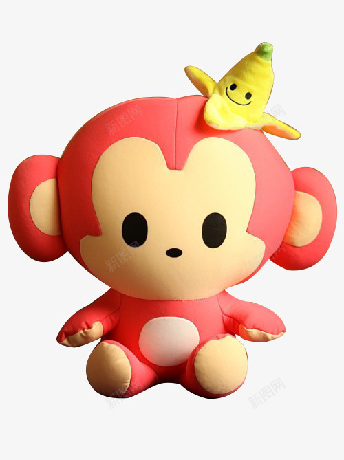 可爱粉色小猴子公仔png免抠素材_新图网 https://ixintu.com 猴子公仔 猴子玩具 粉色猴子玩具