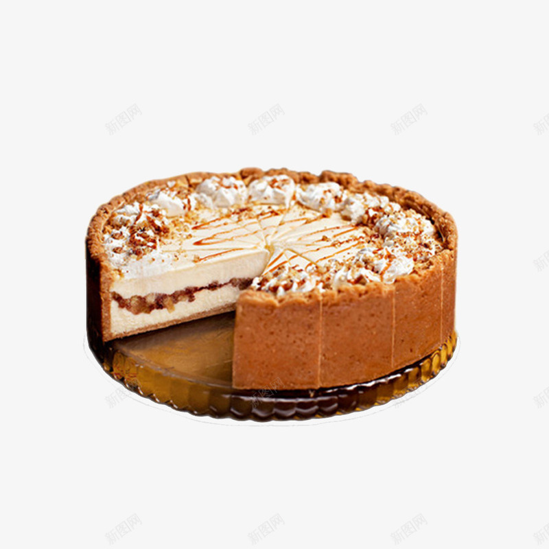 苹果芝士蛋糕png免抠素材_新图网 https://ixintu.com 下午茶 加餐 甜点 芝士蛋糕 苹果
