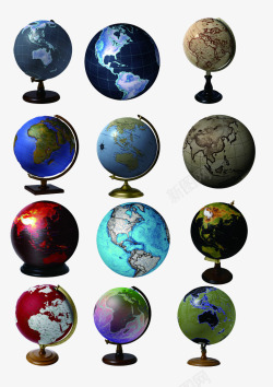 齿轮组合的地球版图地球仪组合片高清图片