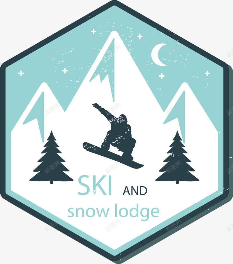 多边形滑雪的人标签png免抠素材_新图网 https://ixintu.com 冬季滑雪 冬季运动 滑雪 滑雪标签 滑雪的人 矢量png