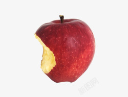 咬开的饺子咬掉一口的苹果高清图片
