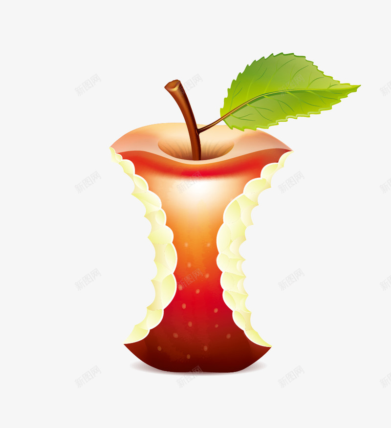 剩下的苹果核png免抠素材_新图网 https://ixintu.com 卡通 水果 红苹果 苹果 苹果核