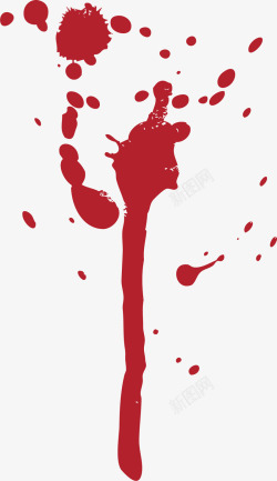 流淌笔刷流淌的血液矢量图高清图片