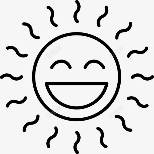 SunSmiling图标png_新图网 https://ixintu.com 夏天 夏季的一天 天气热 阳光充足