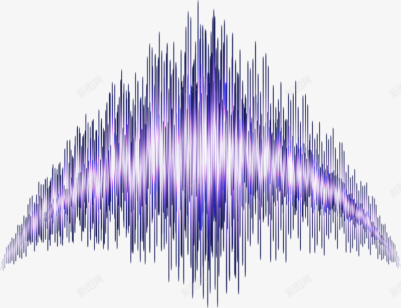 紫色音浪线条png免抠素材_新图网 https://ixintu.com 上下起伏 波浪线条 激情 紫色光晕 紫色线条 音浪线条